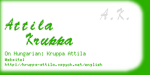 attila kruppa business card